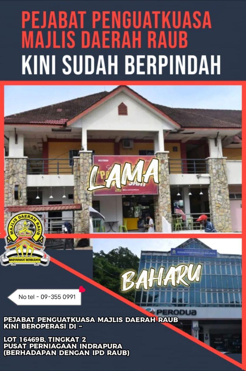 POSTER PERPINDAHAN PEJ PENGUATKUASA MAJLIS DAERAH RAUB
