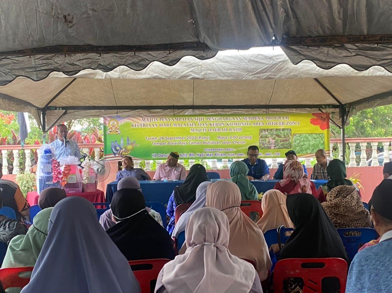 ucapan perasmian oleh YB EXCO Dato Abd Aziz Kiram